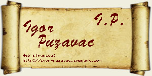 Igor Puzavac vizit kartica